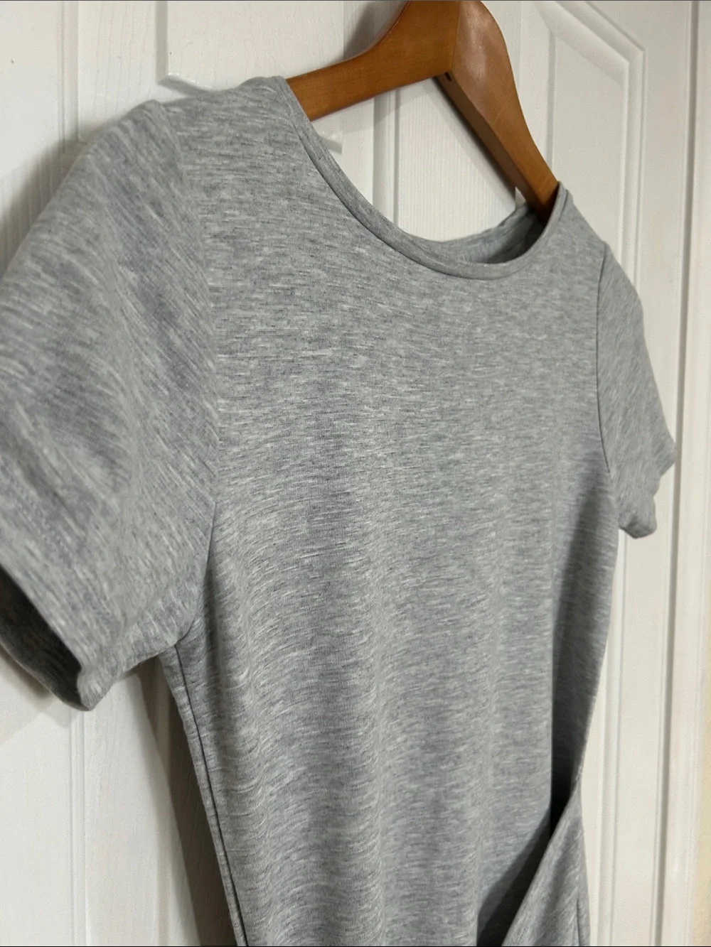 Club Monaco Heather Grey Side Knot T-Shirt Dress Size M